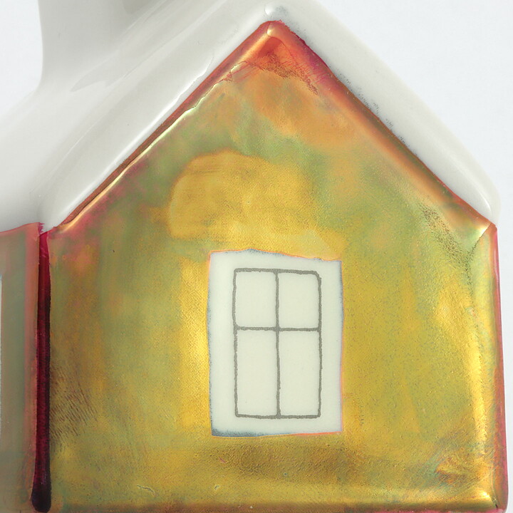 Heljä Liukko-Sundström (1990s) Red Candleholder House 10 cm