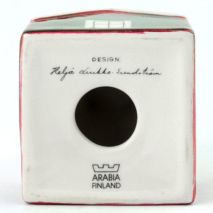 Heljä Liukko-Sundström (1990s) Red Candleholder House 10 cm