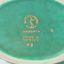 ヴィルヘルム・コーゲ  Argentaシリーズ  緑色のベース  シルバーのライン模様  (16cm)  1955年