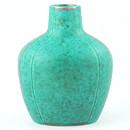 Wilhelm Kåge (Argenta 1955) Green Swelling Vase with Silver Lines Decor 16 cm