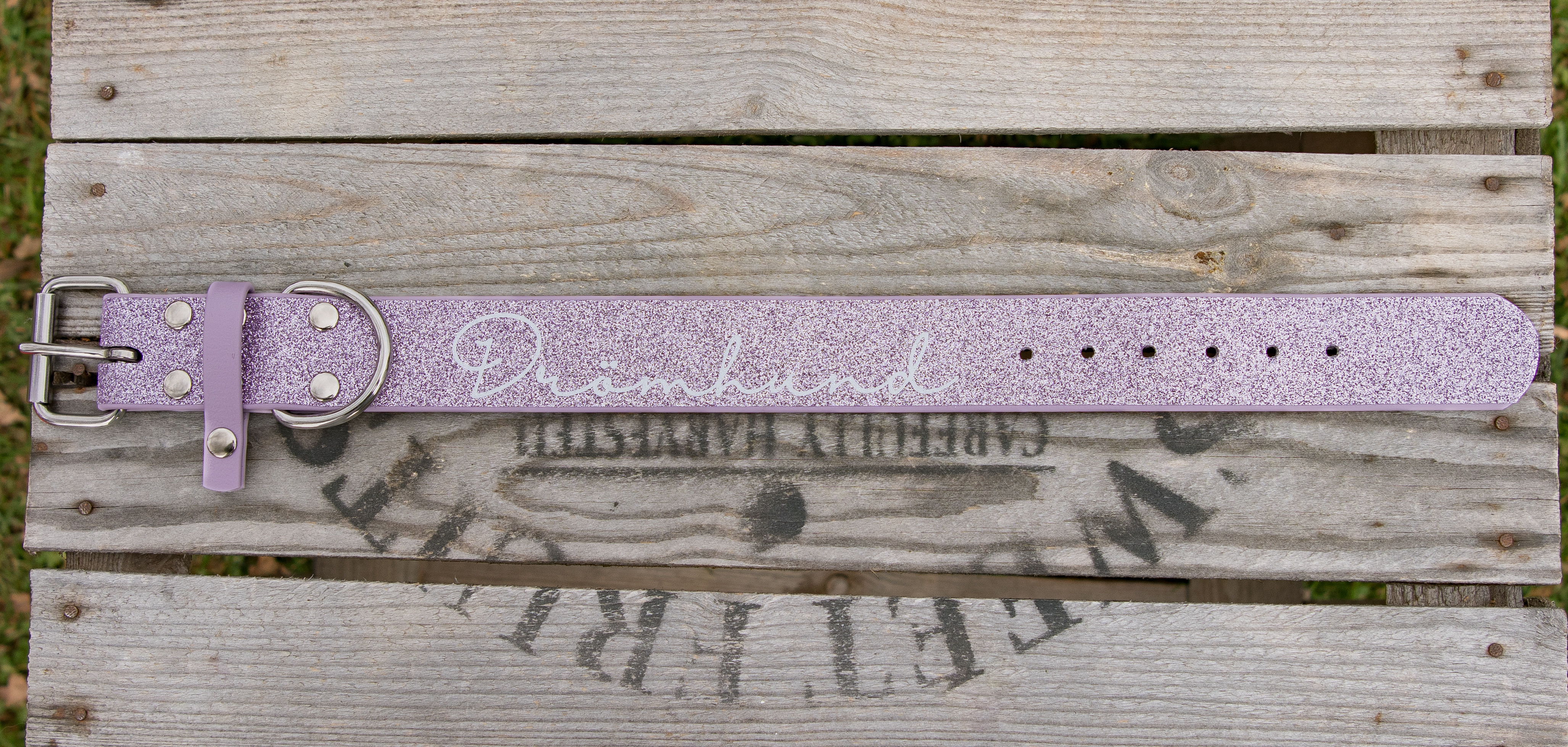 Helglittrigt halsband i BioThane Beta® - 2