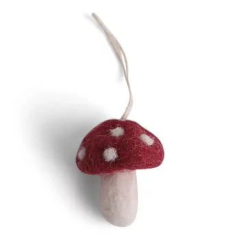 Julhänge - Mini flugsvamp, röd
