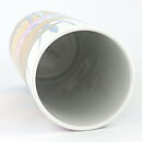 Alain le Foll (1962) Cylinder Vase with Water Lily Decor 23 cm