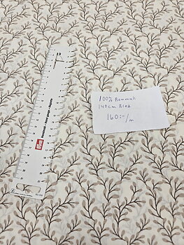 Beige.ljus botten med beige bladslinga