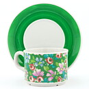 Helmer Ringström (Grön Flox 1961) Coffee Cup with Green Flower Decor 9 cm  [Sample Images] 