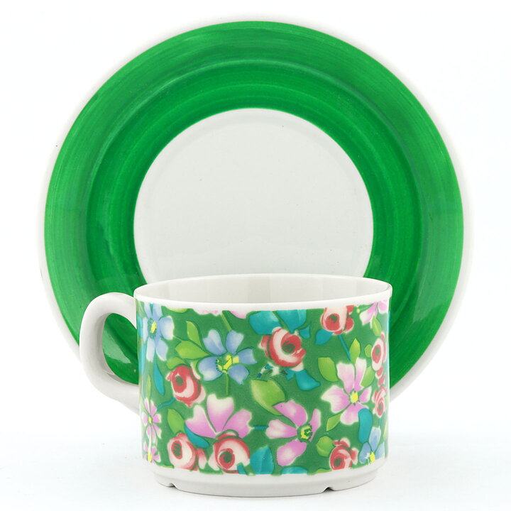 ヘルマー・リングストローム  Grön Floxシリーズ  カップ＆ソーサー 1961年 9cm  [サンプル画像]
