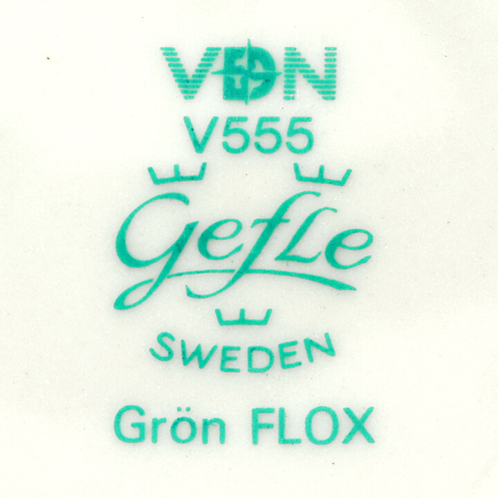 Helmer Ringström (Grön Flox 1961) Coffee Cup with Green Flower Decor 9 cm  [Sample Images] 