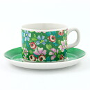 Helmer Ringström (Grön Flox 1961) Coffee Cup with Green Flower Decor 9 cm  [Sample Images] 