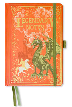 Storybook Collection : Legendary Notes  Hardback Notebook - Skrivbok med resårband, läsband och pennhållare A5 linjerad