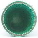 Wilhelm Kåge (Argenta 1933) Green Widening Vase with Silver Griffin Motif 13 cm