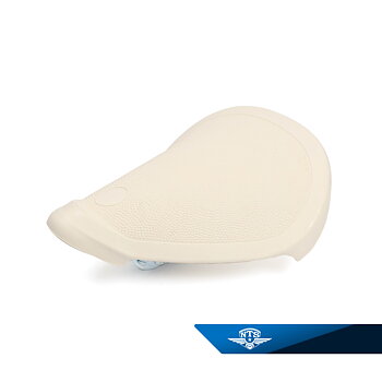 Sadel BTG type beige/hvid, meget godt lavet.
