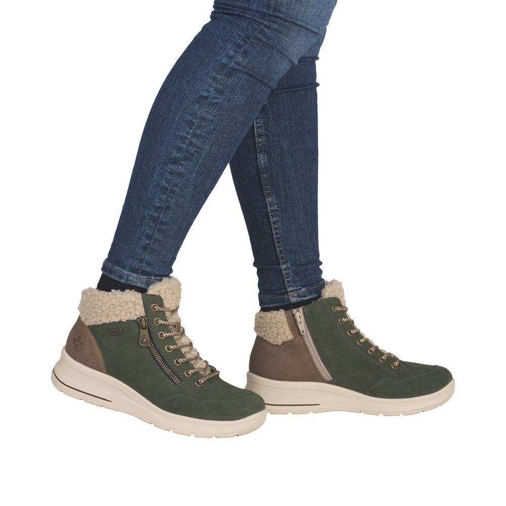 Rieker Damboots Varmfodrad Grön - 10