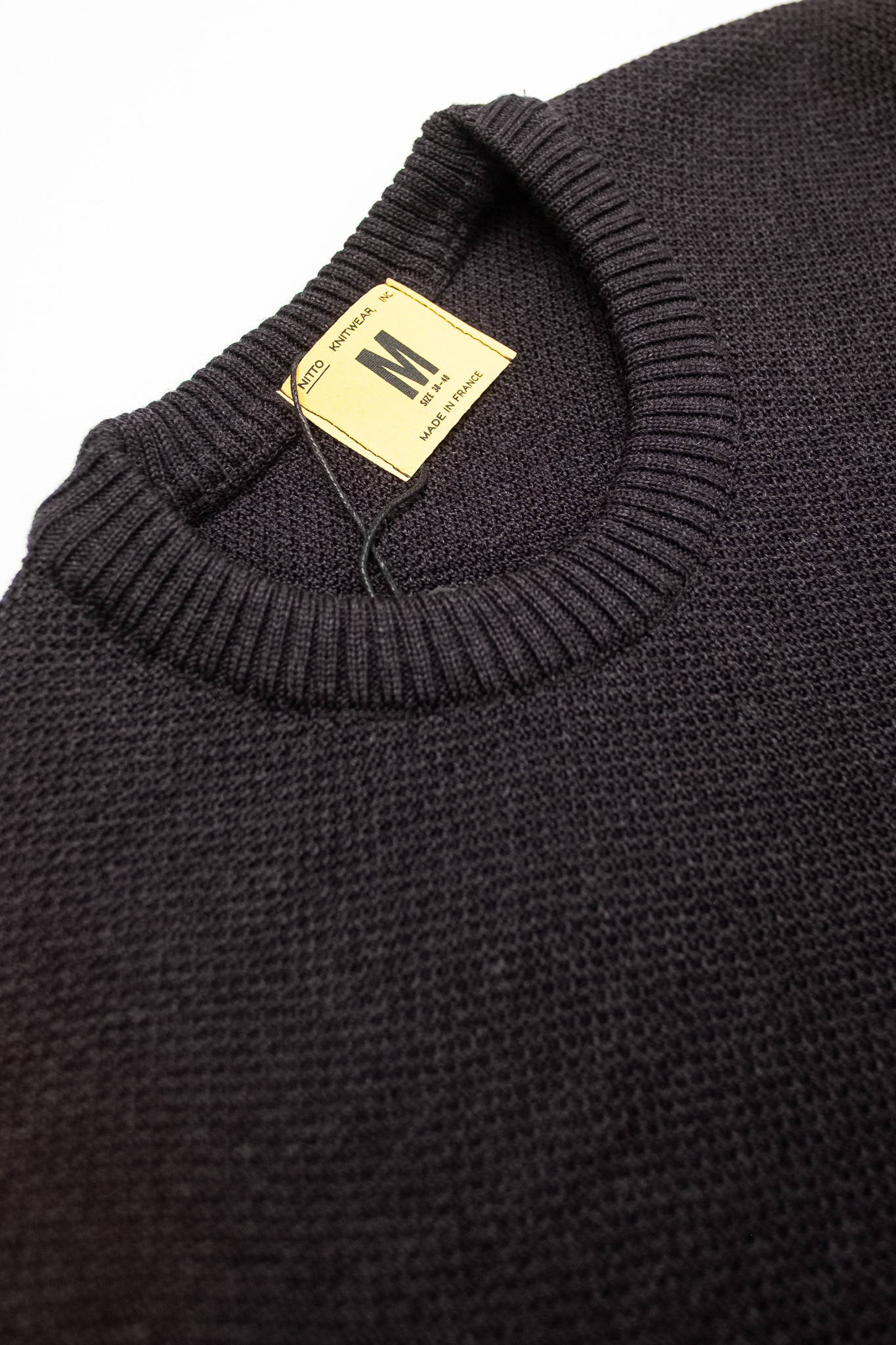 Nitto Knitwear - Youri Crewneck Sweater Wool Anthracite - 4