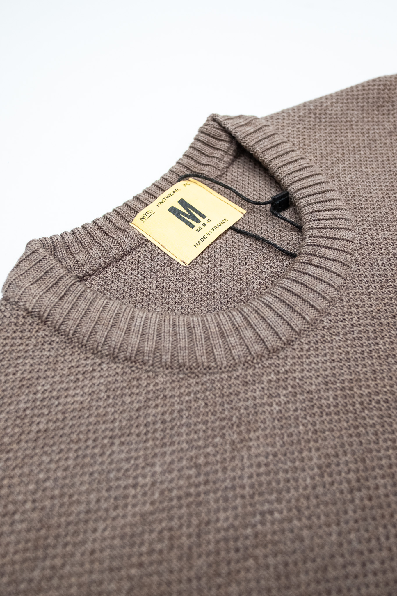 Nitto Knitwear - Youri Crewneck Sweater Wool Taupe - 4
