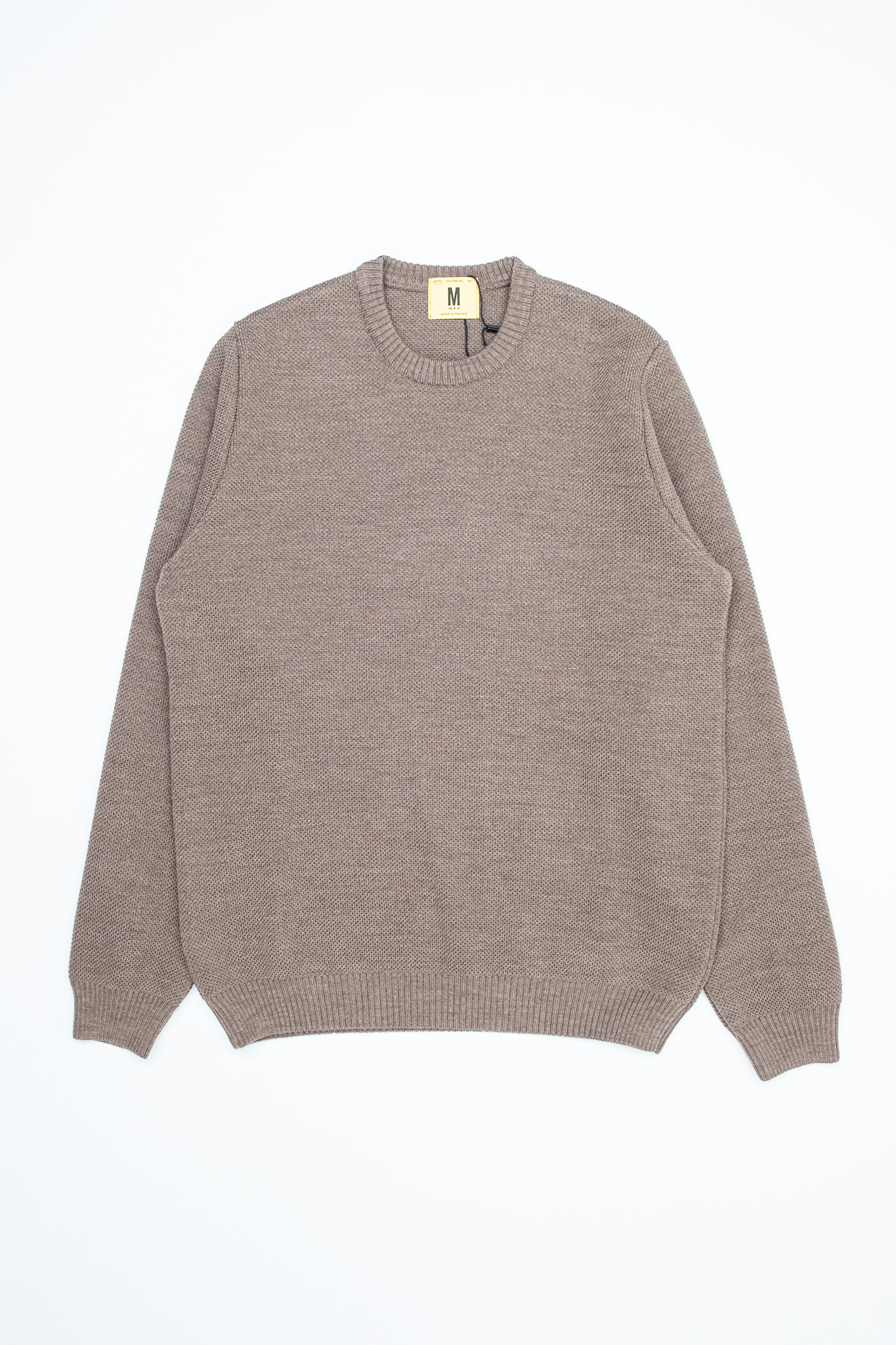 Nitto Knitwear - Youri Crewneck Sweater Wool Taupe - 2