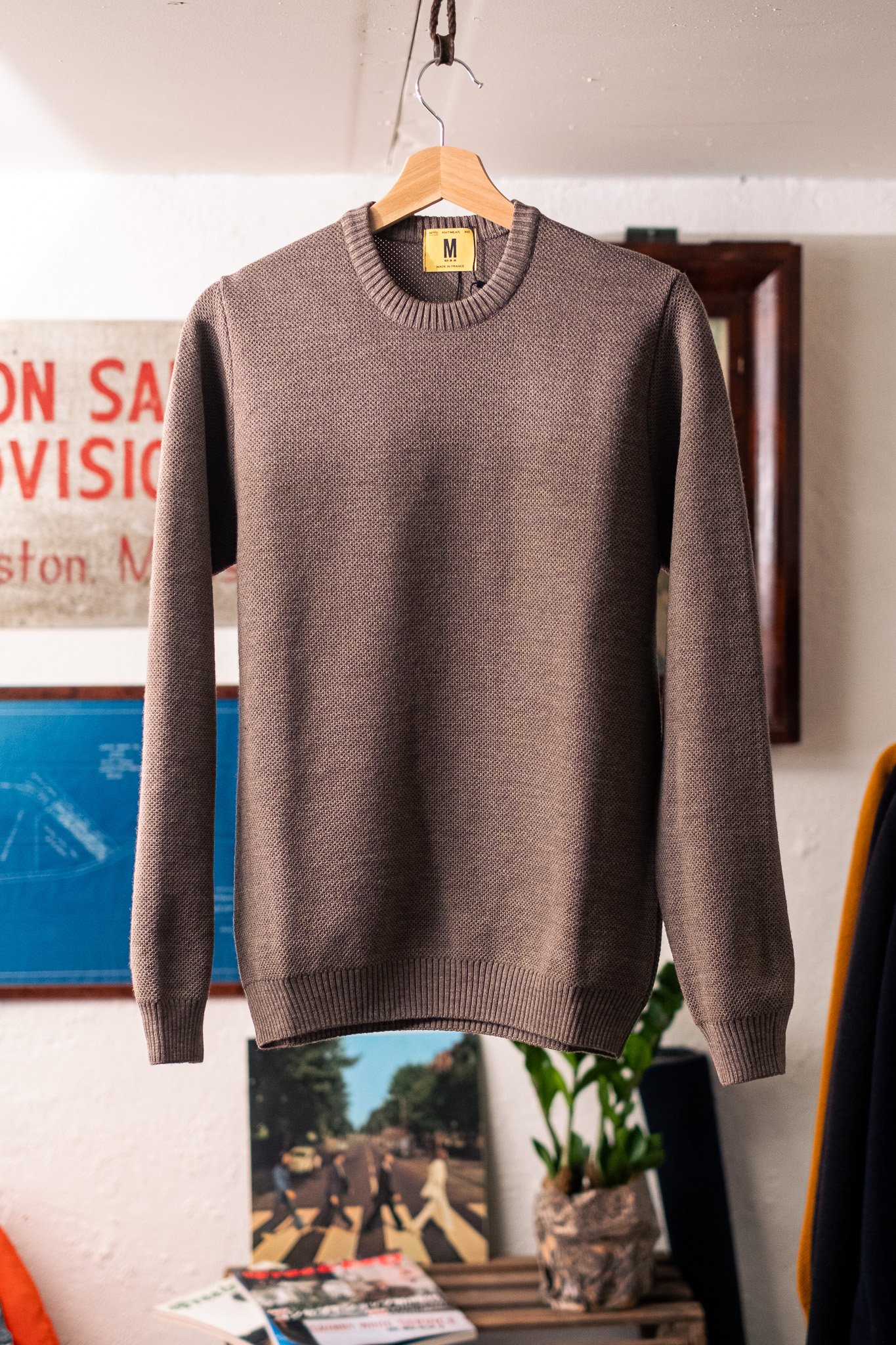 Nitto Knitwear - Youri Crewneck Sweater Wool Taupe