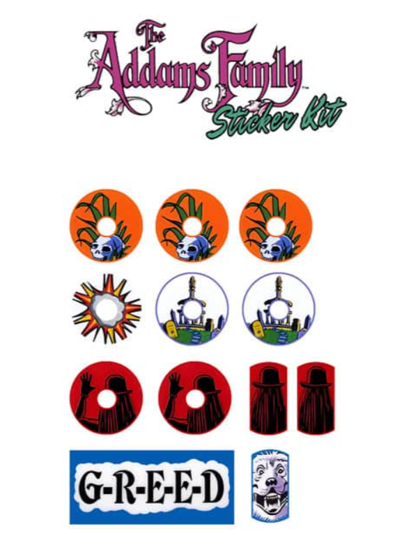 The Addams Family Target Decal Set