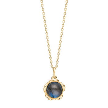 Siersbøl Flower halsband labradorit guld 