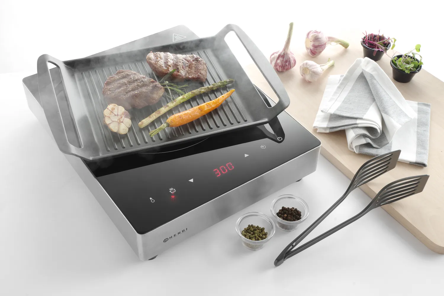 Räfflad panna för induktionshällar - Teflon® non-stick  - 8