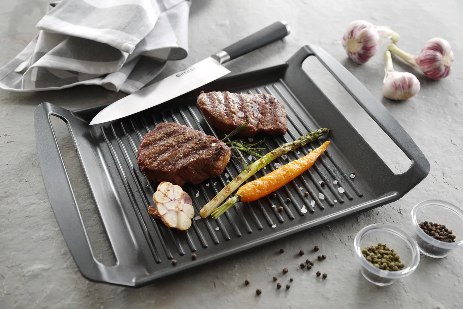 Räfflad panna för induktionshällar - Teflon® non-stick  - 5