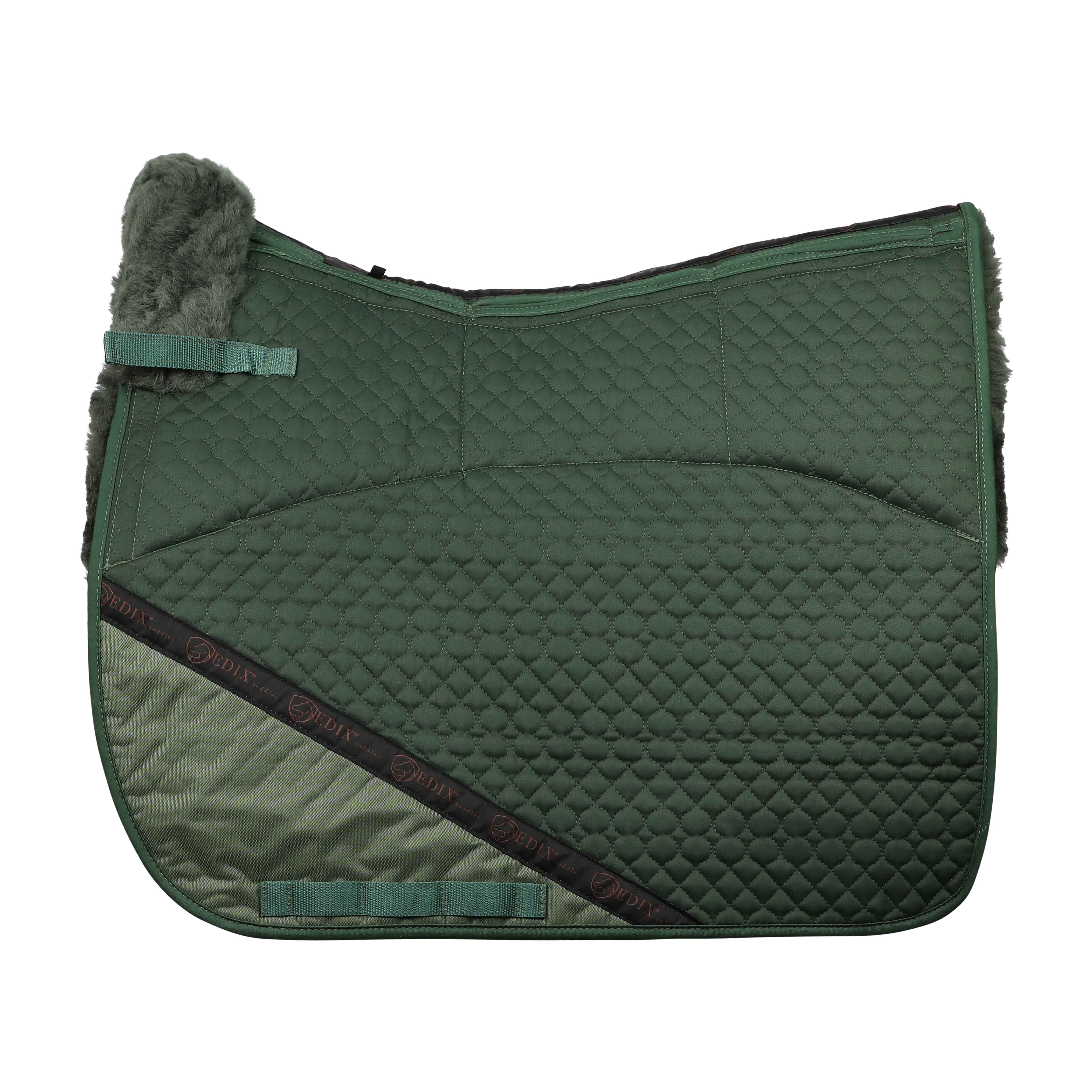EDIX® Uni Dressage pad, genuine Merino wool (incl. 8 inserts), green