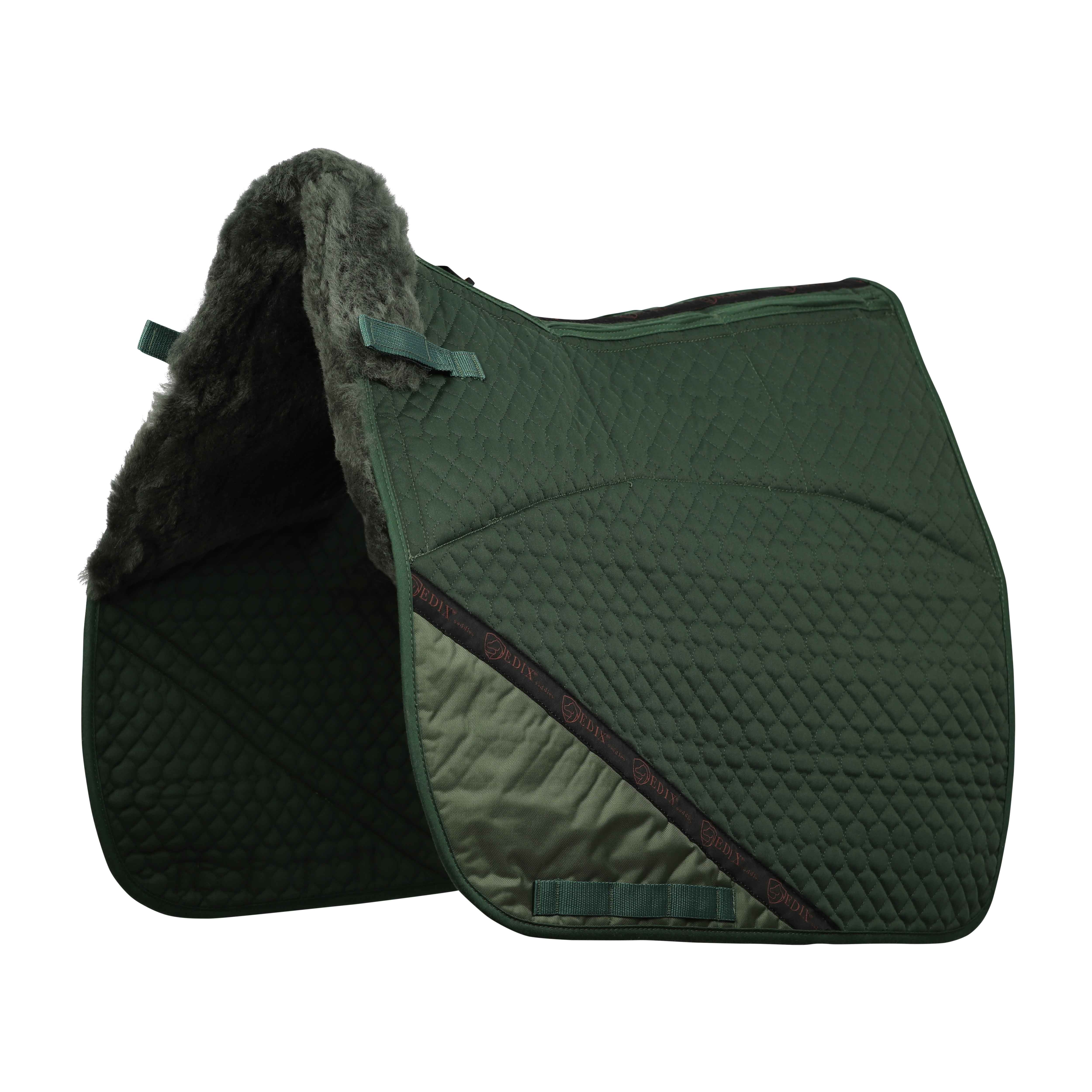 EDIX® Uni Dressage pad, genuine Merino wool (incl. 8 inserts), green - 11