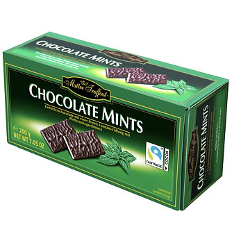vegansk mintchoklad i ask truffout 200g