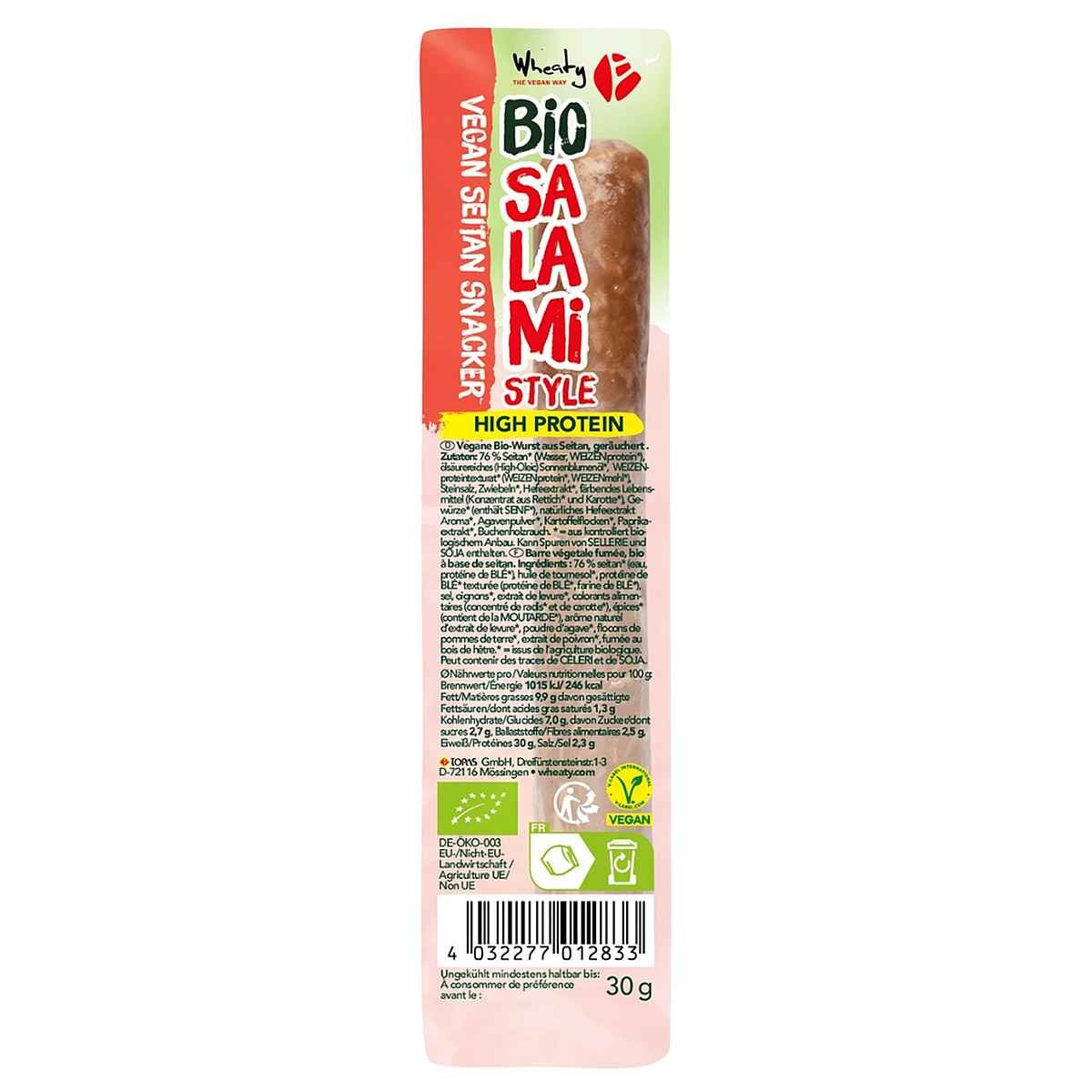 Ölkorv Salami 30g Wheaty Eko