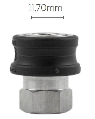 Ball quick coupling inv 1/4 gänga Rostfri