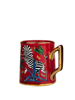 Ortigia Tazzina Jungle Ceramic Corallo