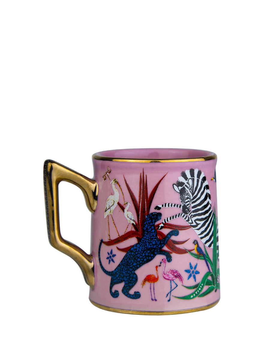 Ortigia Tazzina Jungle Ceramic Pink - 3