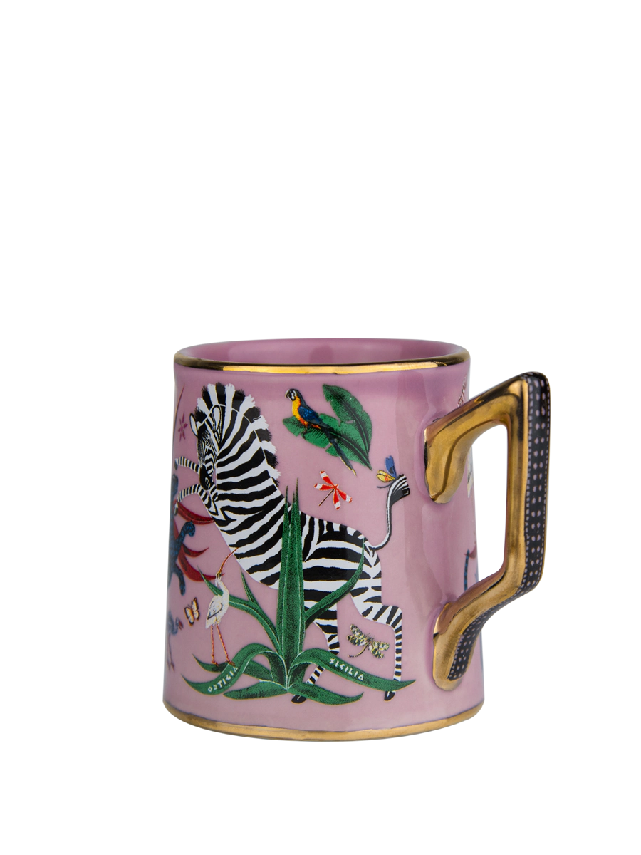 Ortigia Tazzina Jungle Ceramic Pink - 2