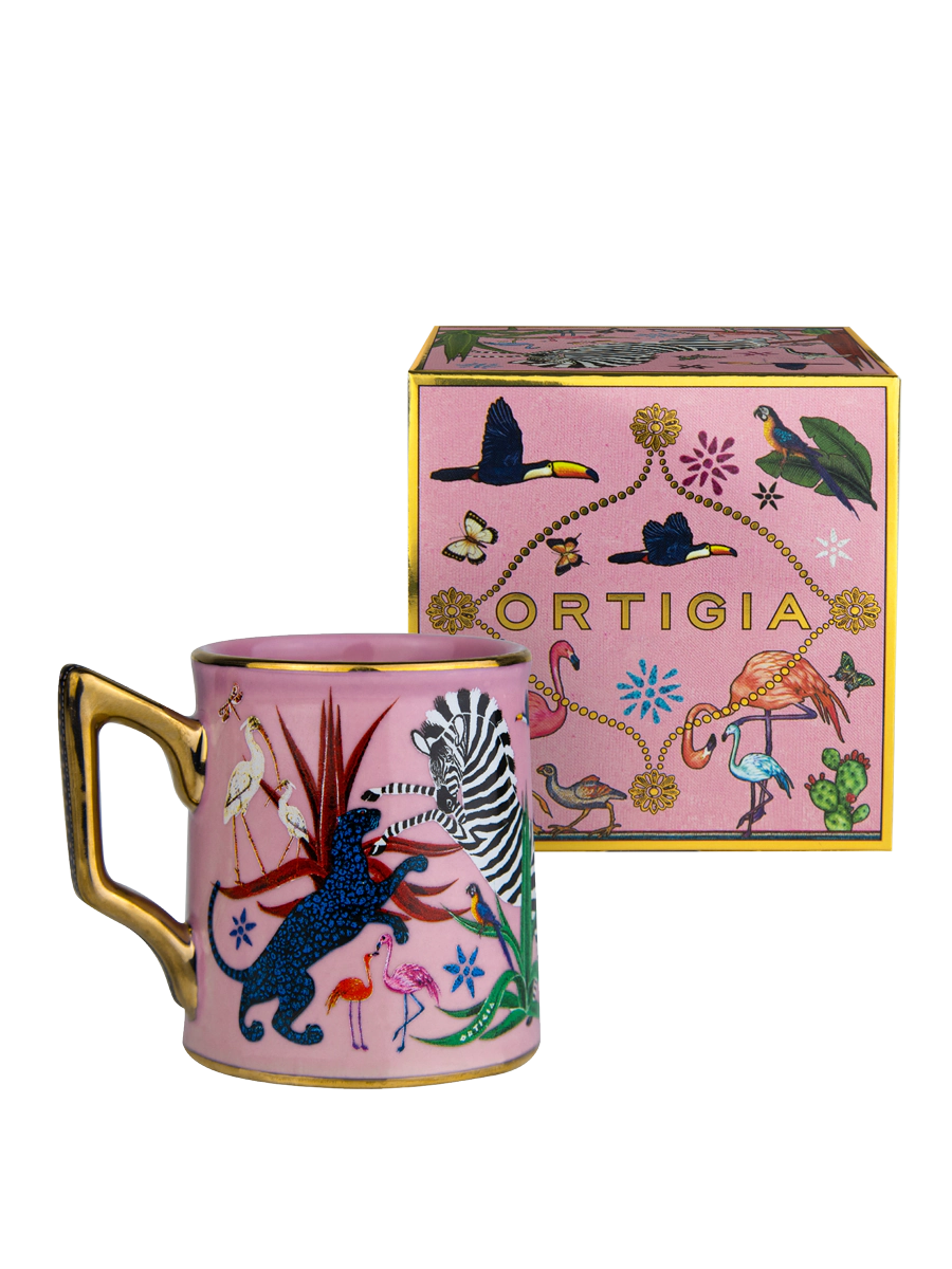 Ortigia Tazzina Jungle Ceramic Pink