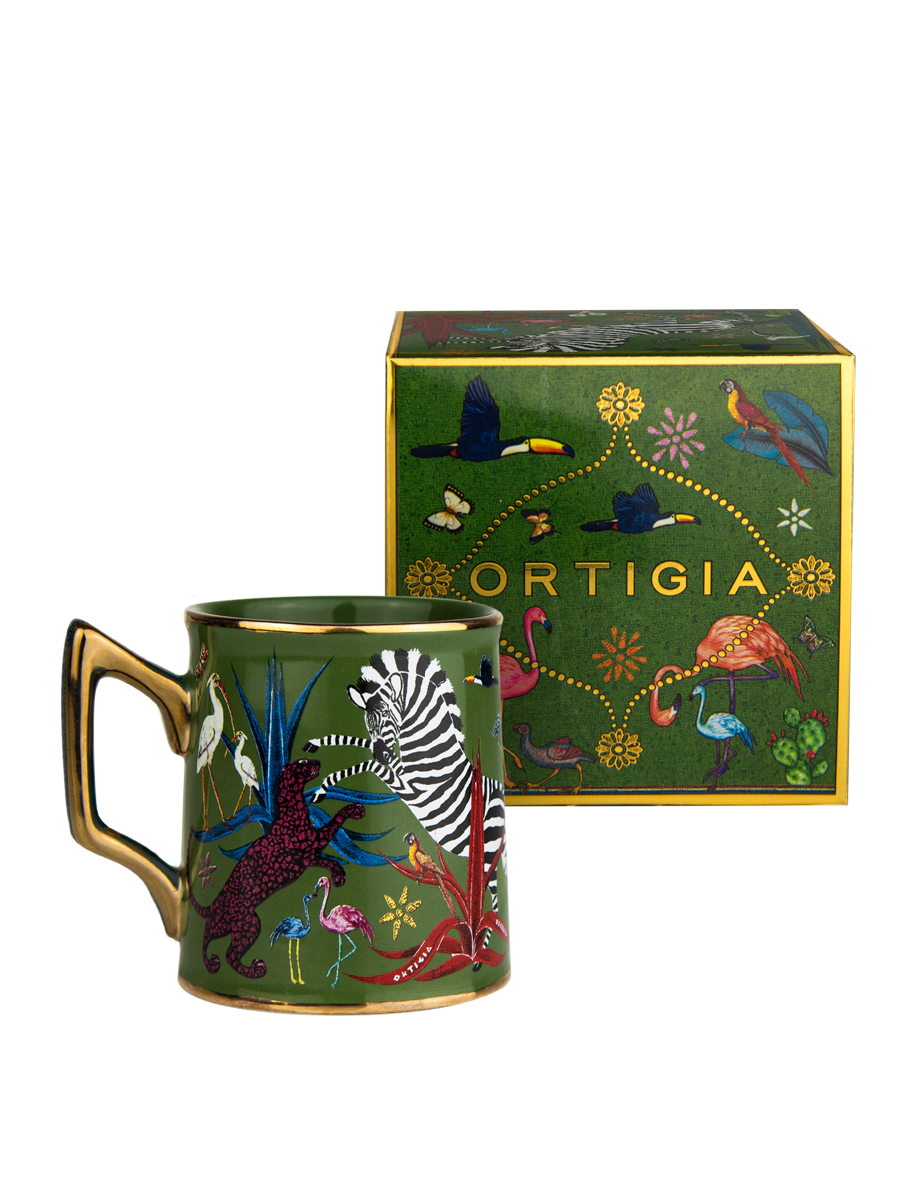 Ortigia Tazzina Jungle Ceramic Green