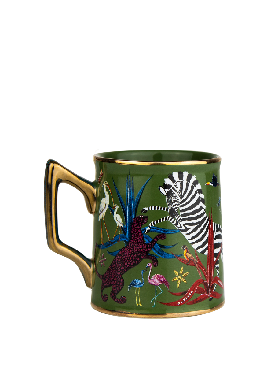 Ortigia Tazzina Jungle Ceramic Green - 3