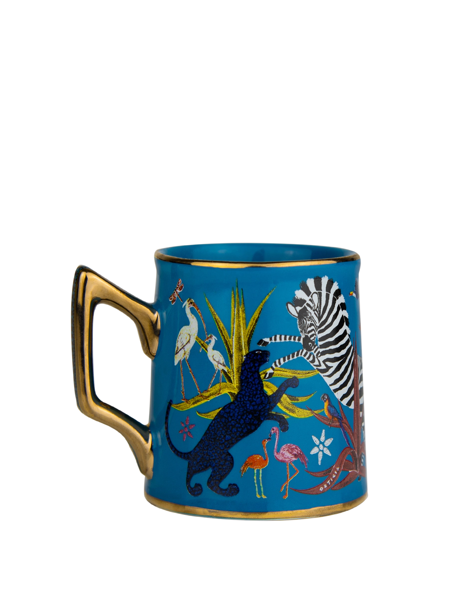 Ortigia Tazzina Jungle Ceramic Blue - 3