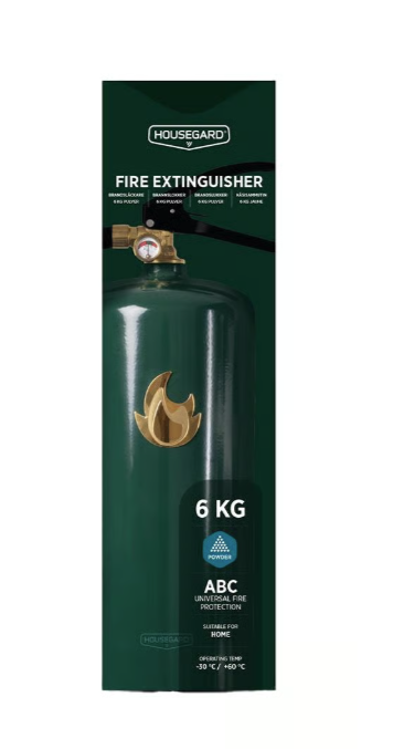 Brandsläckare Housegard Pulver Grön/Guld 6kg - 2