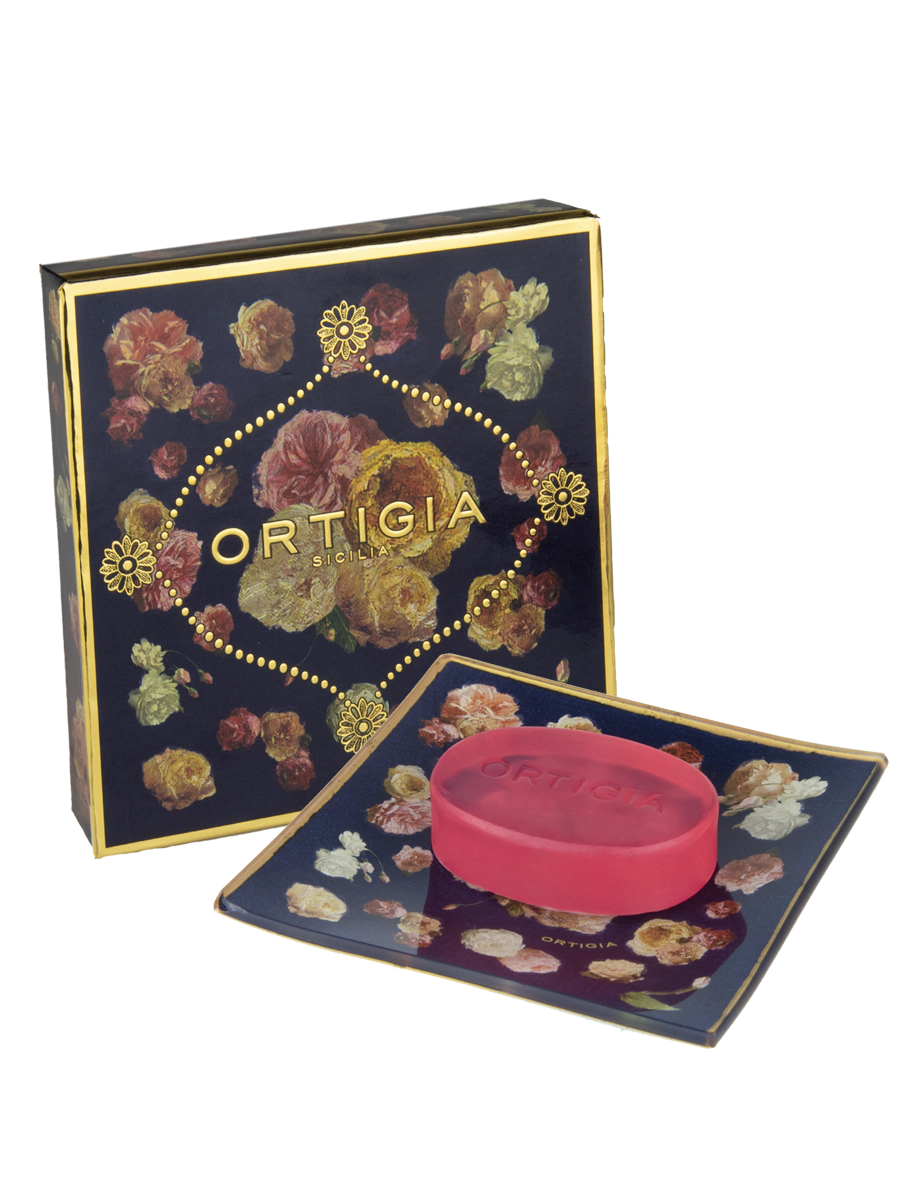 Ortigia Rose Antiche Glassplate and Soap