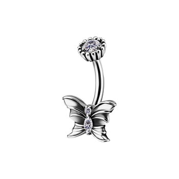 Belly button piercing - butterfly