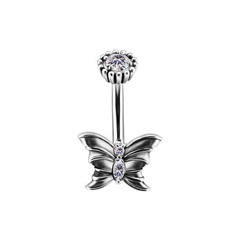 Belly button piercing - butterfly