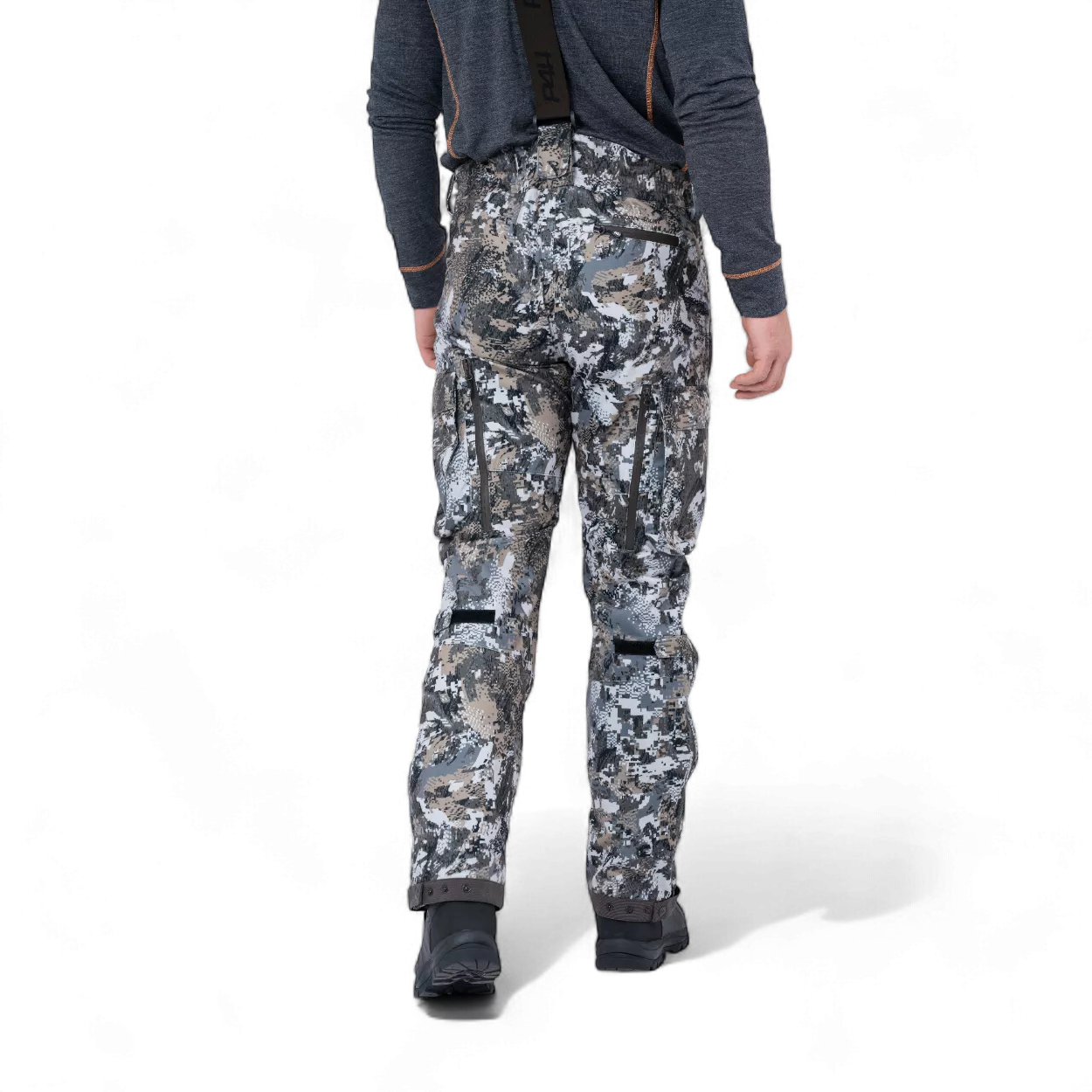 P4H Recon XT Jaktbyxor Hängslen Grey Camo - 2