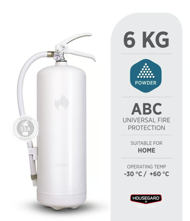 Brandsläckare Housegard Pulver Vit 6kg - 2