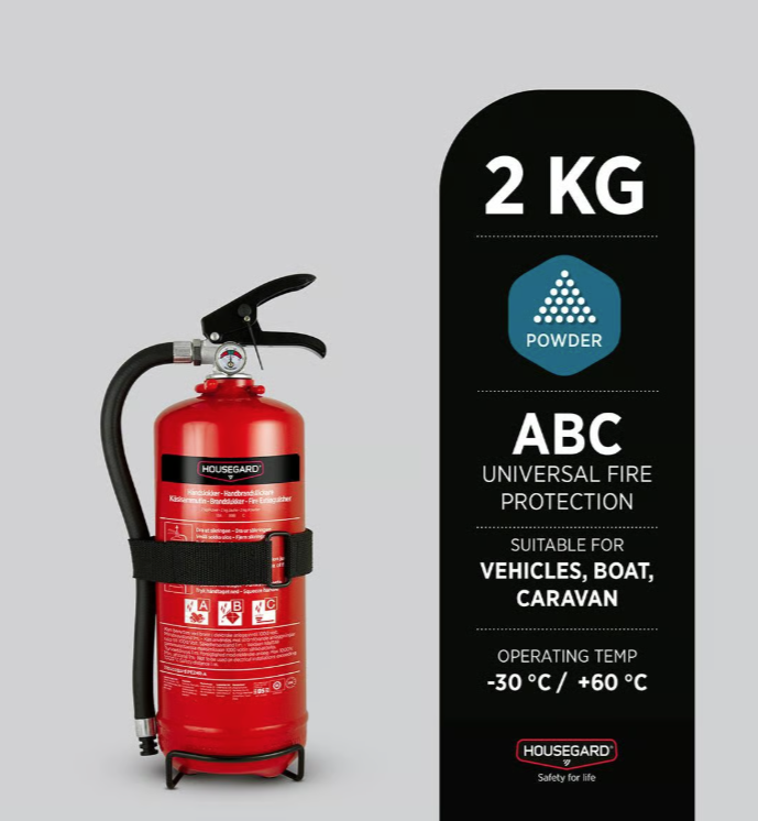 Brandsläckare Housegard Pulver Röd 2kg - 2