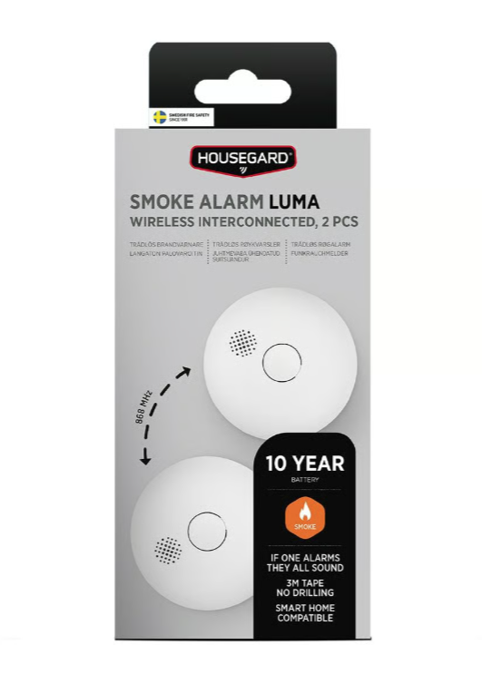 Brandvarnare Housegard Luma Inbyggt 10-årsbatteri - 2