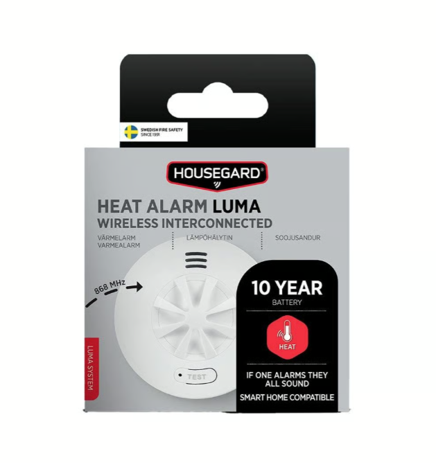Värmevarnare Housegard Luma Inbyggt 10-årsbatteri - 2