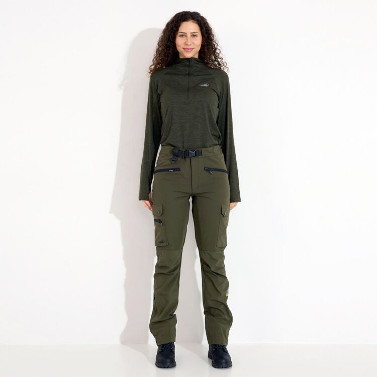 Arrak Outdoor Motion Flex Pants Women Short - Olive - stretchy