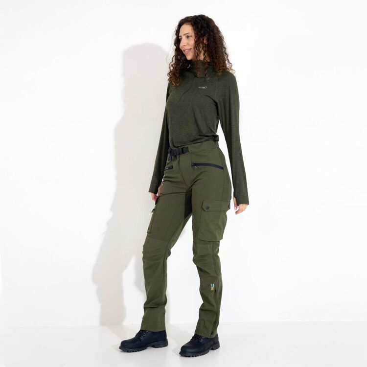 Arrak Outdoor Motion Flex Pants Women Short - Olive - waterproof