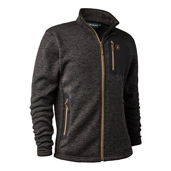 Deerhunter Sarek Stickad Jacka Dark Grey Melange