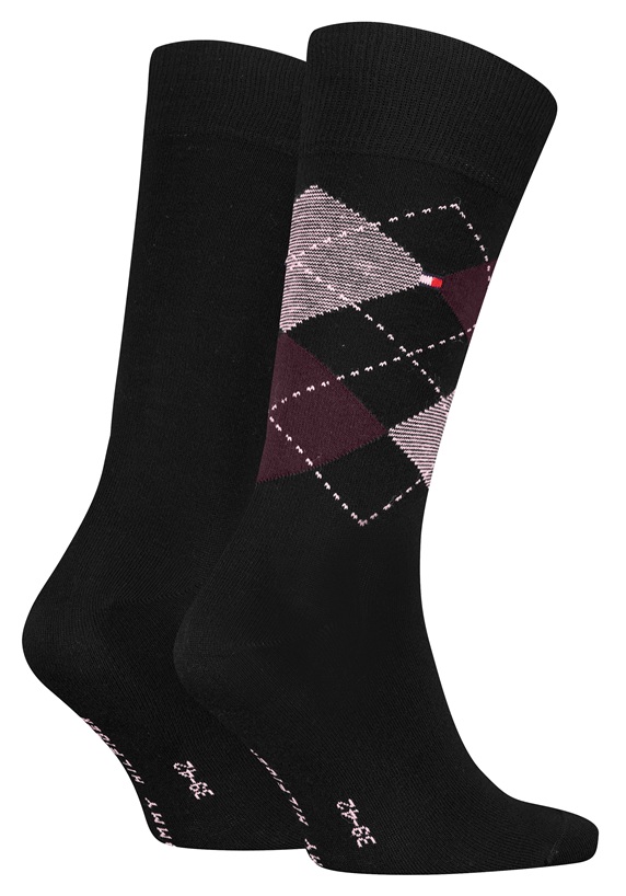 2-Pack Tommy Hilfiger Check Herr, Burgundy - 2