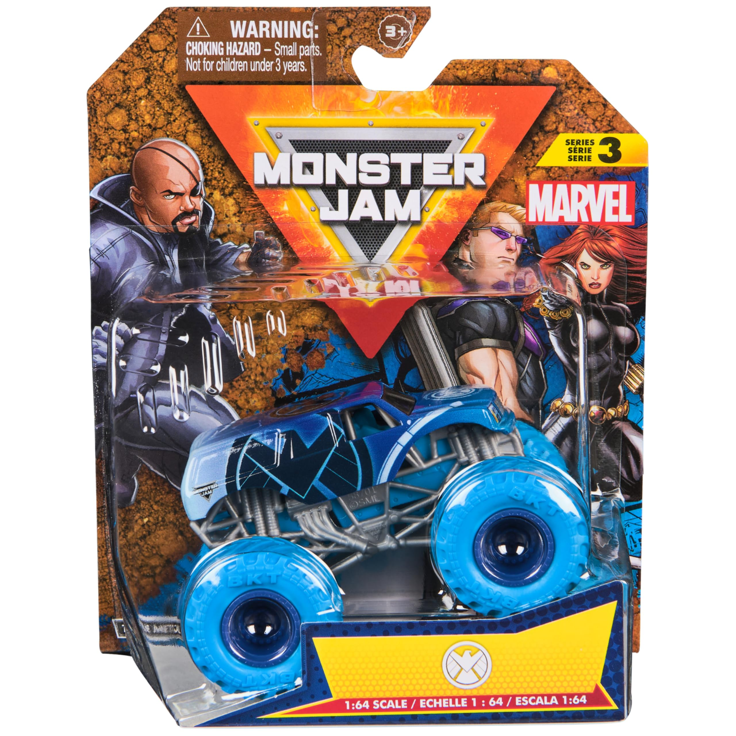 Monster Jam 1:64 Marvel Single Pack  Agents of Shield Diecast Car
